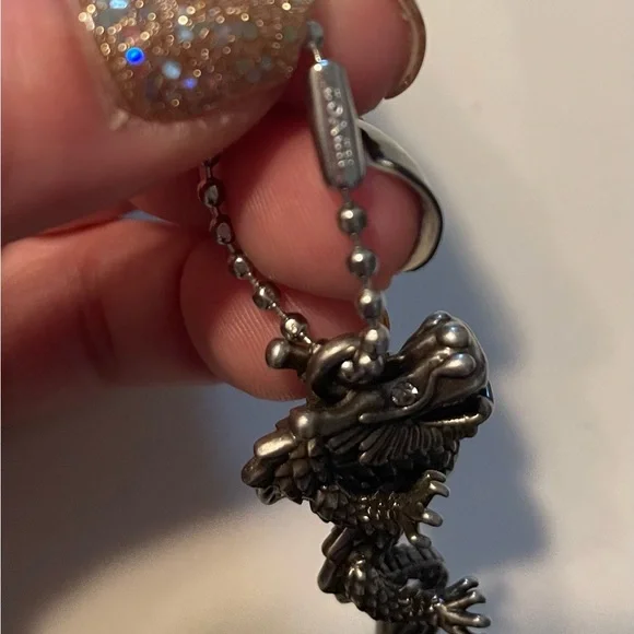 Coach Dragon ball with pearl keychain